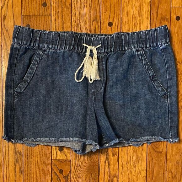 Ann taylor Loft denim drawstring‎ waist Shorty shorts - Picture 5 of 5